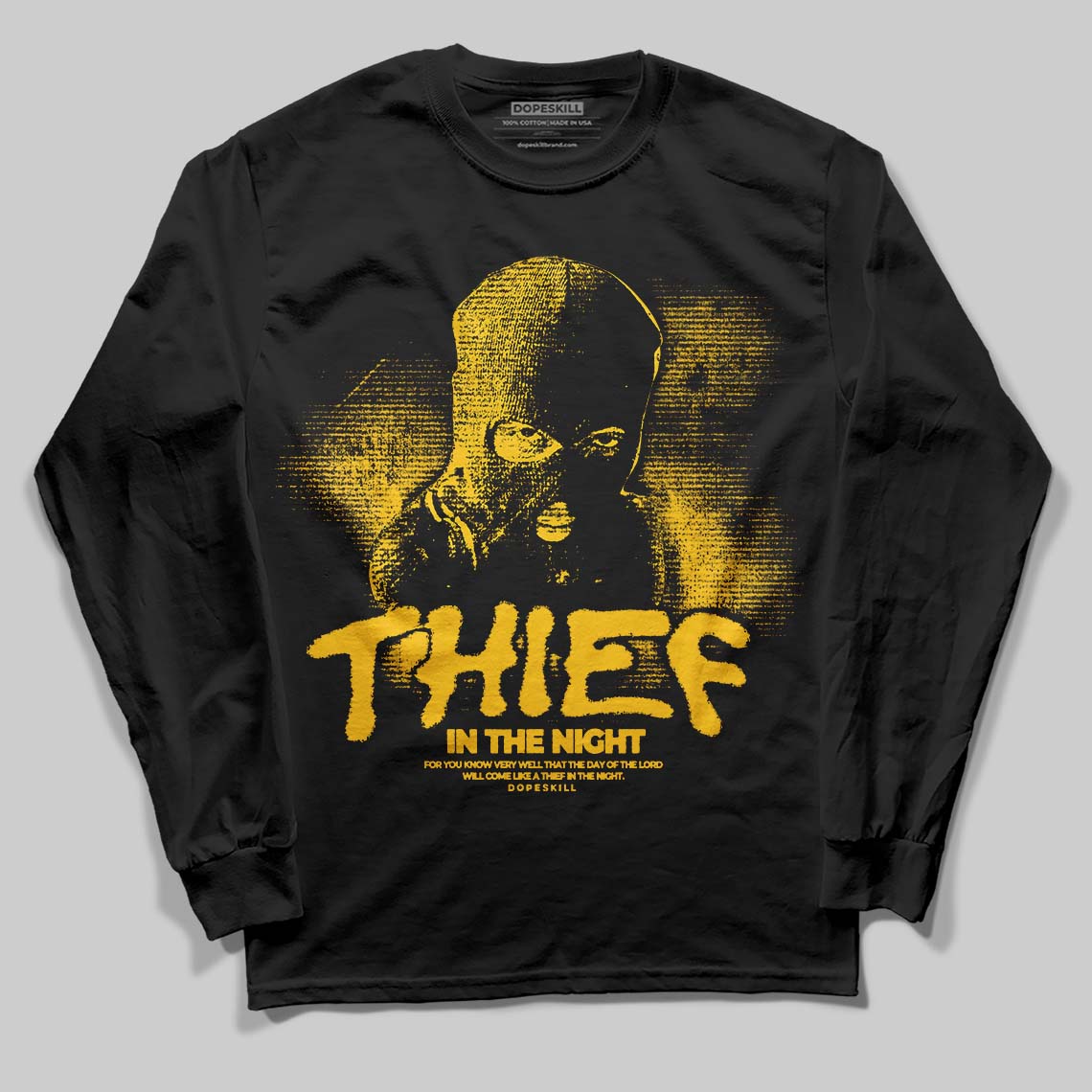 Yellow Collection superstreetwear Long Sleeve T-Shirt Thief In The Night Graphic
