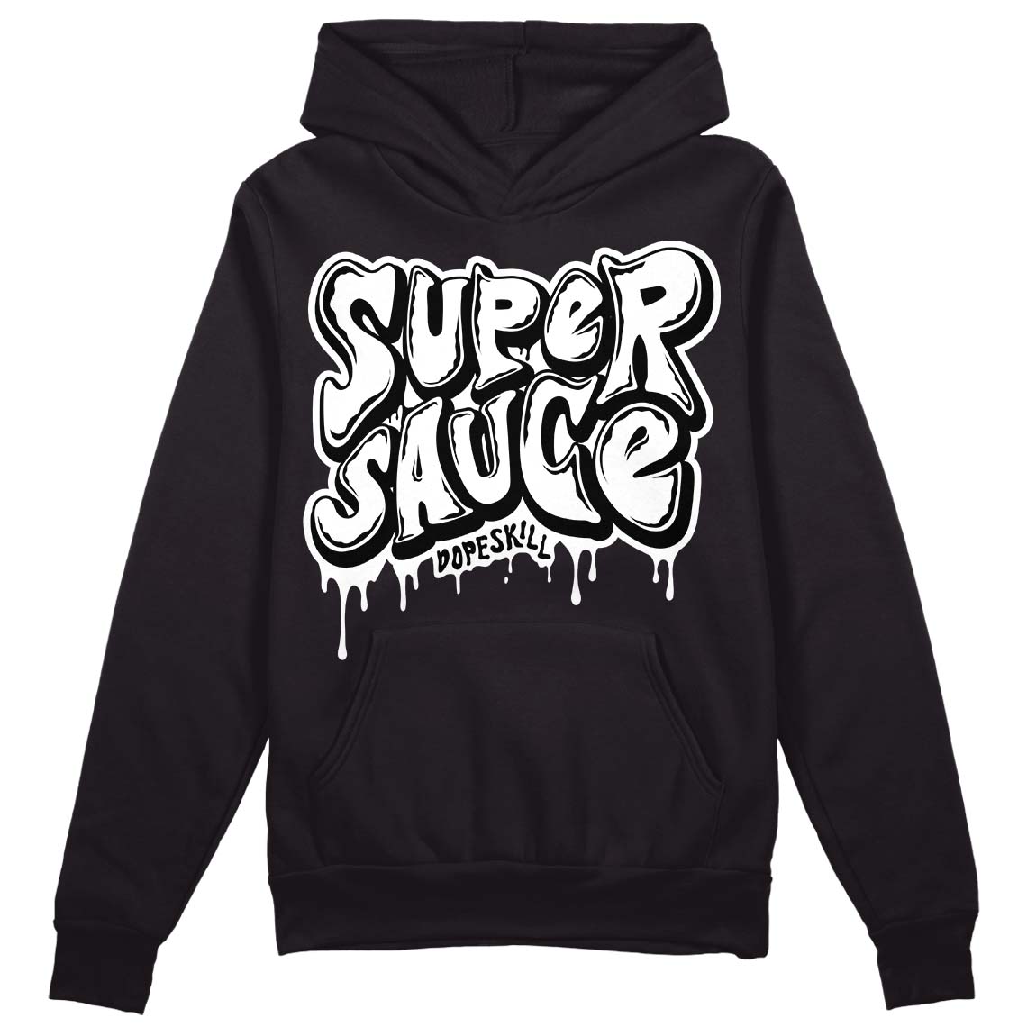 85 Black White 1s superstreetwear Hoodie Sweatshirt Super Sauce Graphic
