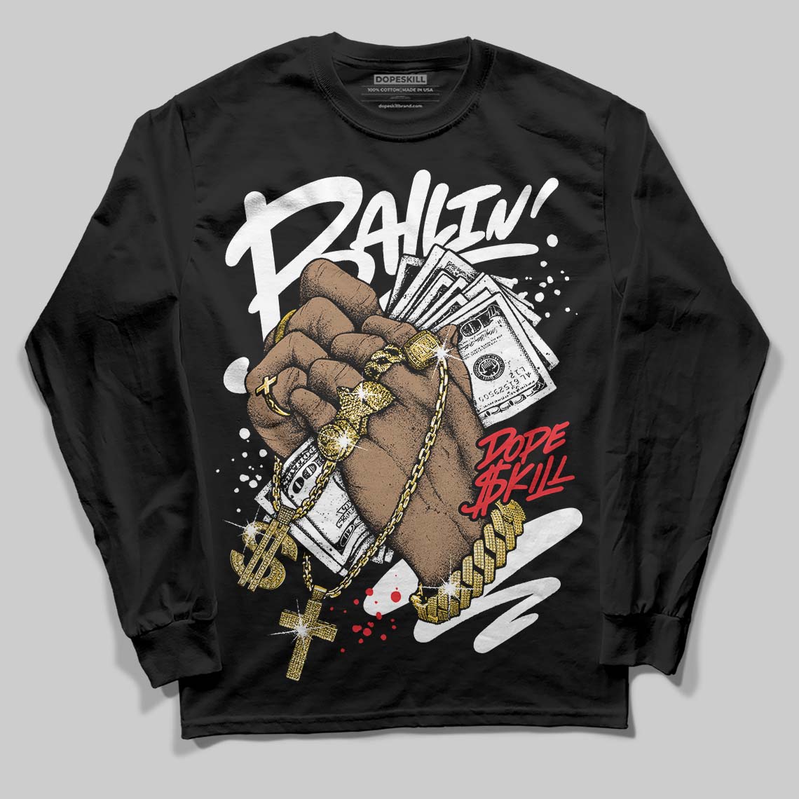 Dunk Panda White Black superstreetwear Long Sleeve T-Shirt Always Ballin' Graphic