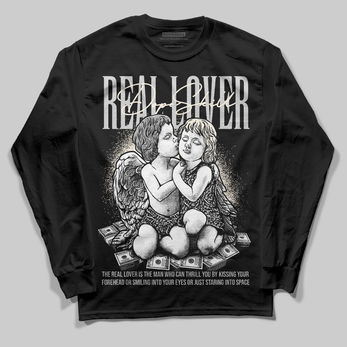 Off Noir 3s superstreetwear Long Sleeve T-Shirt Real Lover Graphic