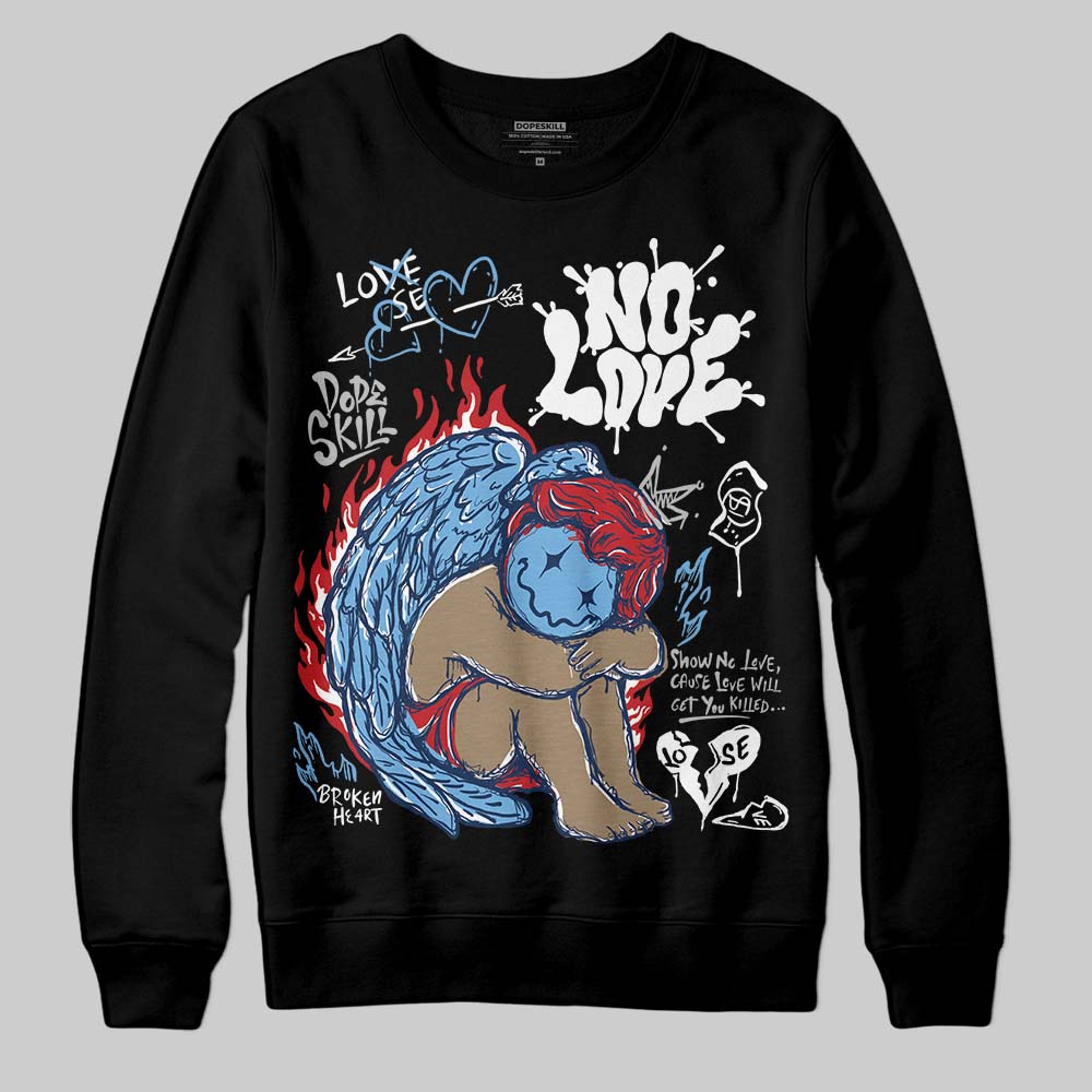 Summit White Navy 4s superstreetwear Sweatshirt No Love Graphic