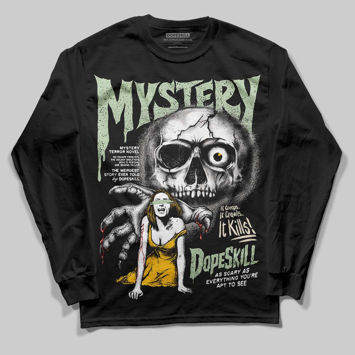 Seafoam 4s 2025 superstreetwear Long Sleeve T-Shirt Mystery Ghostly Grasp Graphic