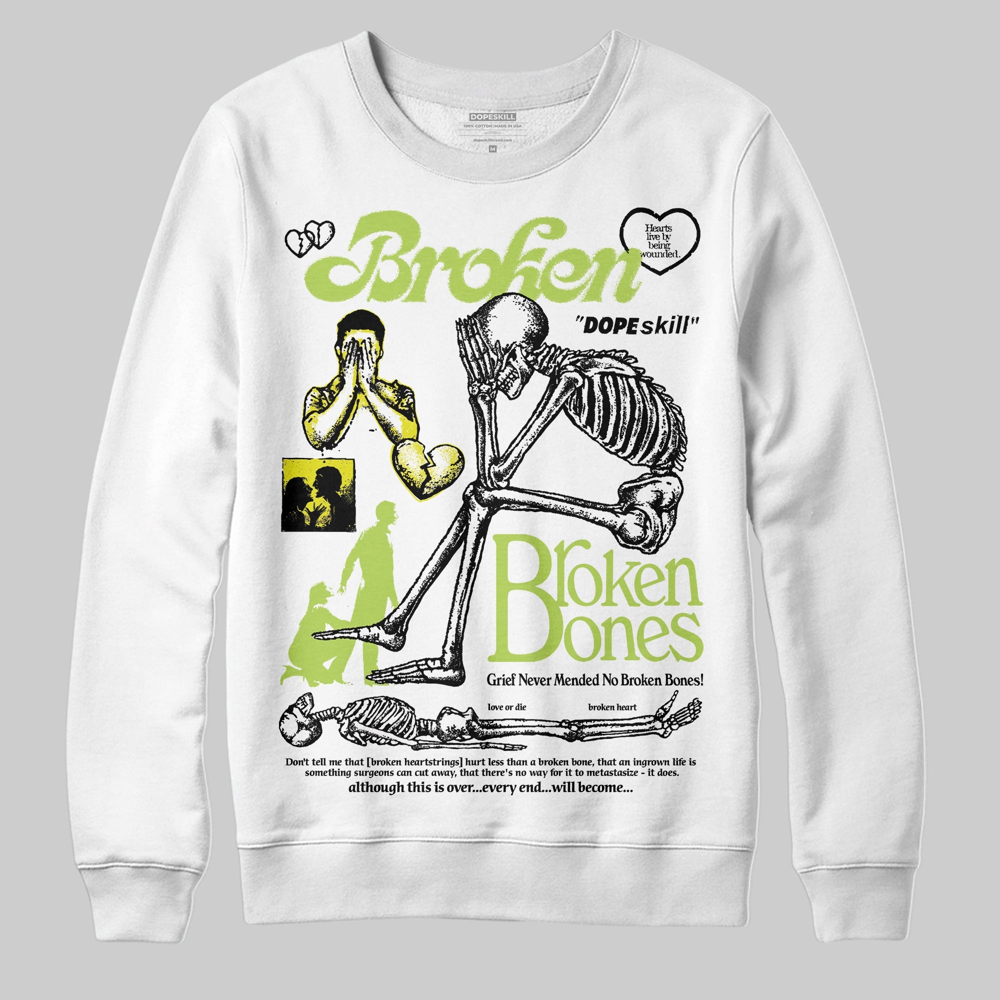 Bright Cactus 13s superstreetwear Sweatshirt Broken Bones Graphic