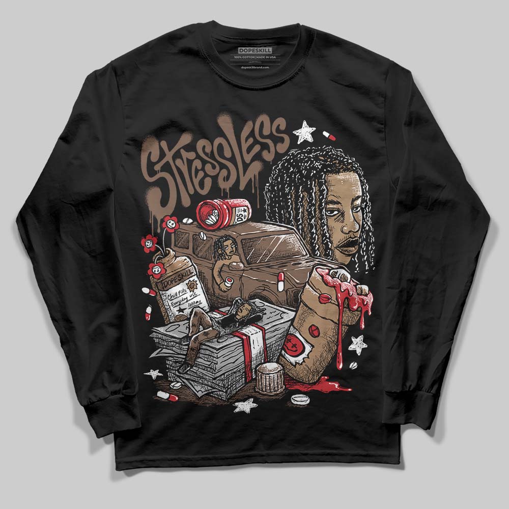 Olive 9s superstreetwear Long Sleeve T-Shirt Stressless Graphic