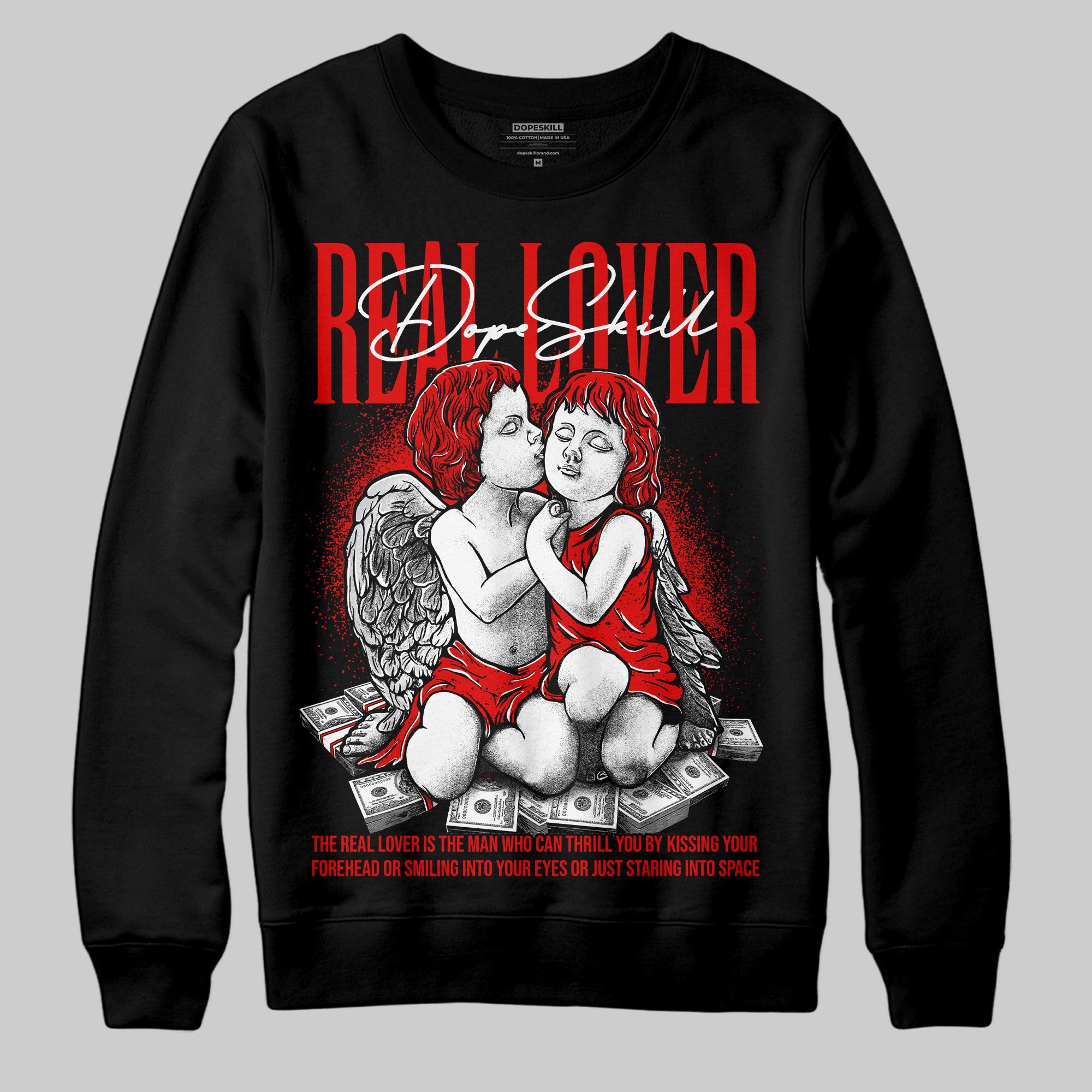 Red Cement 4S superstreetwear Sweatshirt Real Lover Graphic