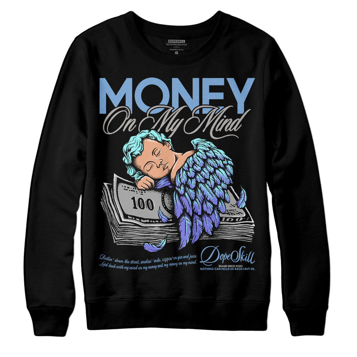 University Blue Collection superstreetwear Sweatshirt MOMM Graphic