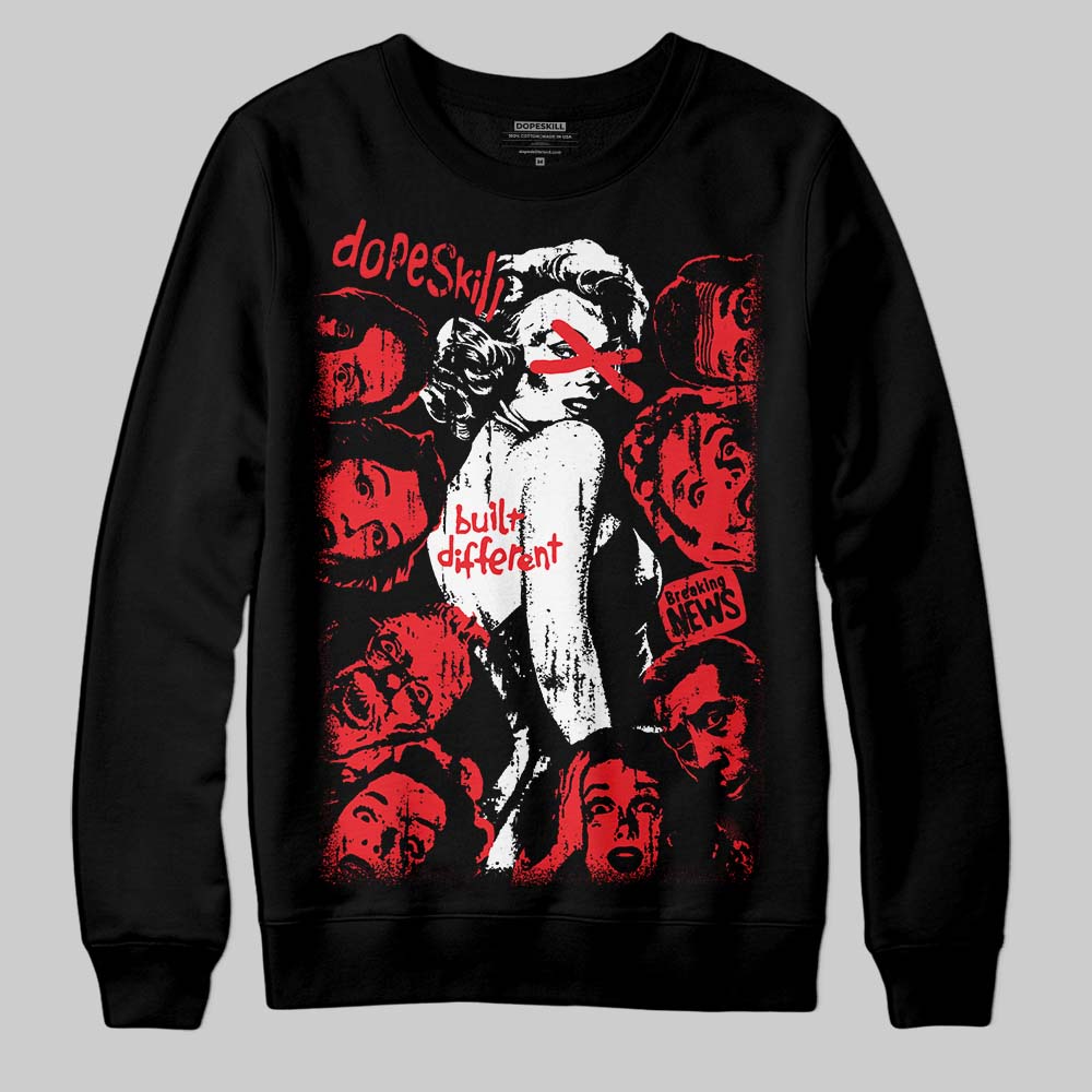 Red Collection superstreetwear Sweatshirt Built Different Graphic