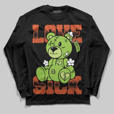 Neon Green Collection DopeSkill Long Sleeve T-Shirt Love Sick Graphic