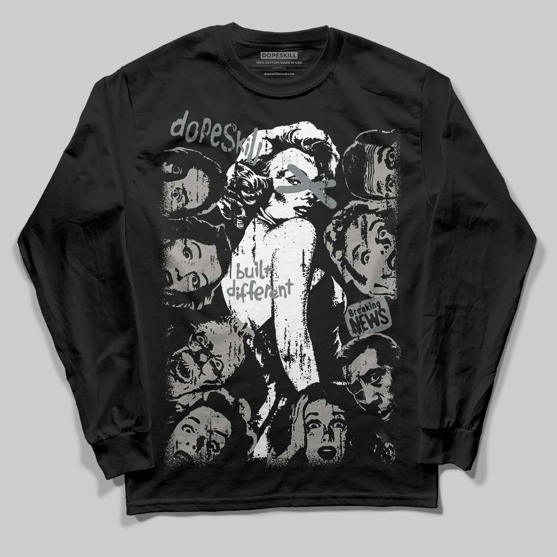 Cool Grey 9s superstreetwear Long Sleeve T-Shirt Built Different Graphic