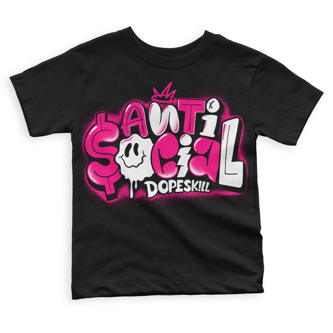 Fierce Pink 1s superstreetwear Toddler Kids T-shirt Anti Social Graphic