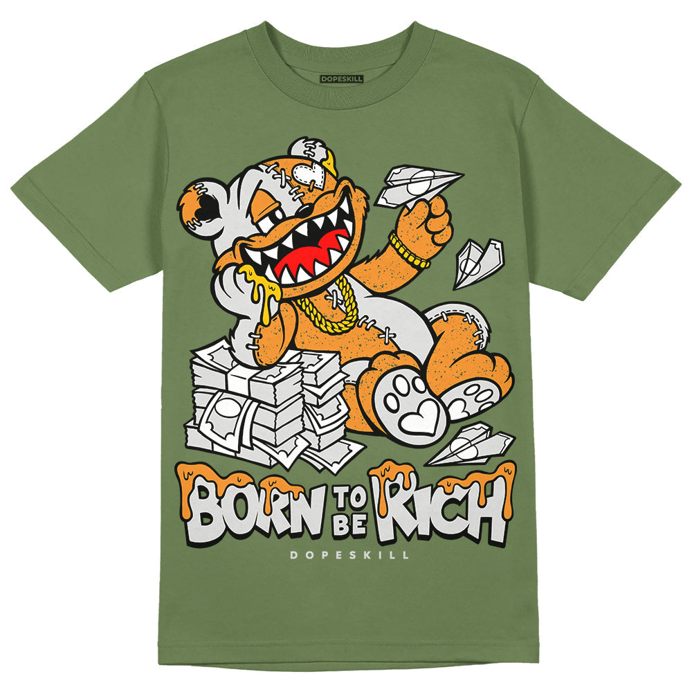 Olive 5s superstreetwear Olive T-shirt Born To Be Rich Graphic