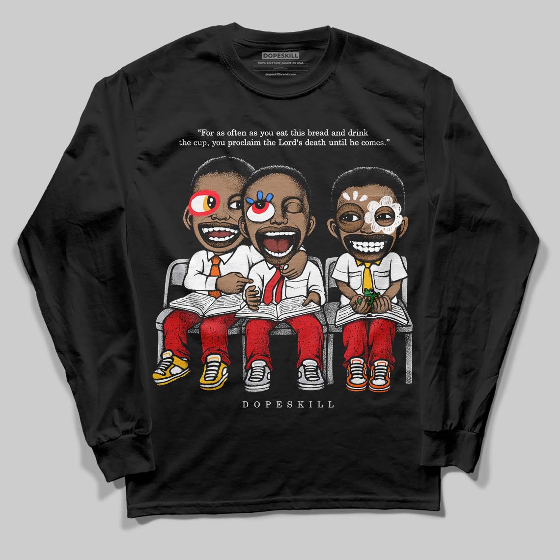 Red Cement 4s superstreetwear Long Sleeve T-Shirt First Sunday Graphic