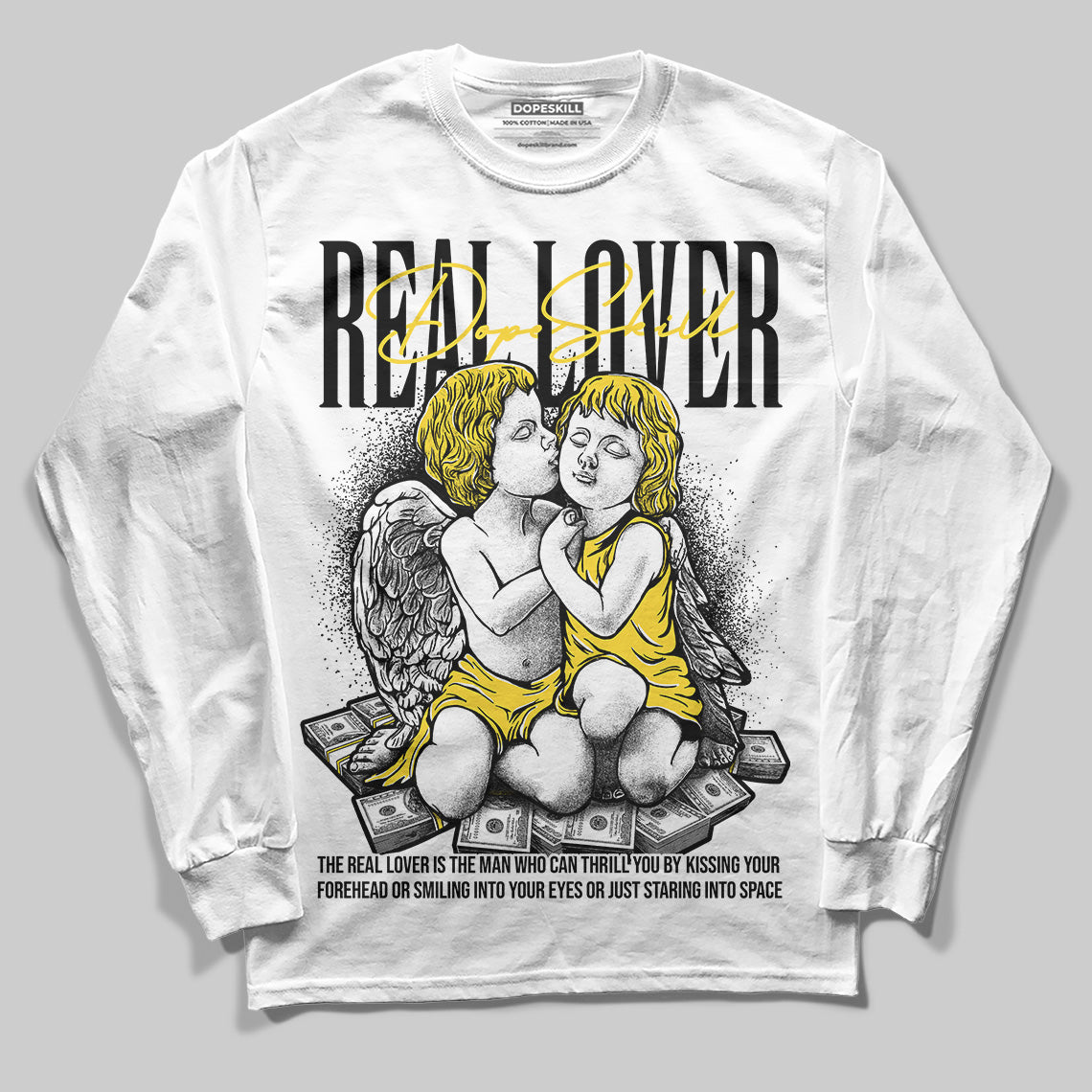 Black Tour Yellow AJ 4 Thunder superstreetwear Long Sleeve T-Shirt Real Lover Graphic