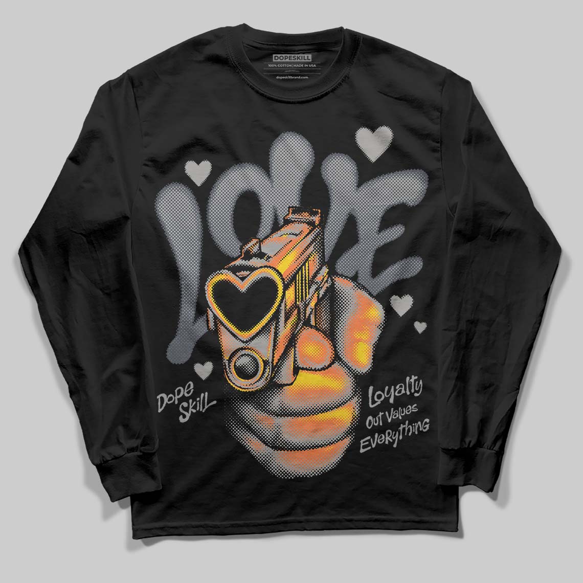 Cool Grey 11s superstreetwear Long Sleeve T-Shirt Love Shot Graphic