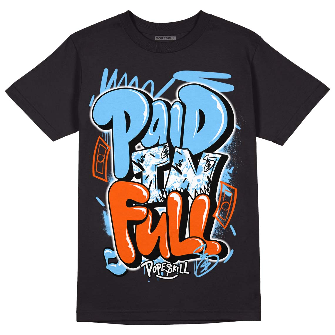 Dunk Low Futura University Blue superstreetwear T-Shirt New Paid In Full Graphic