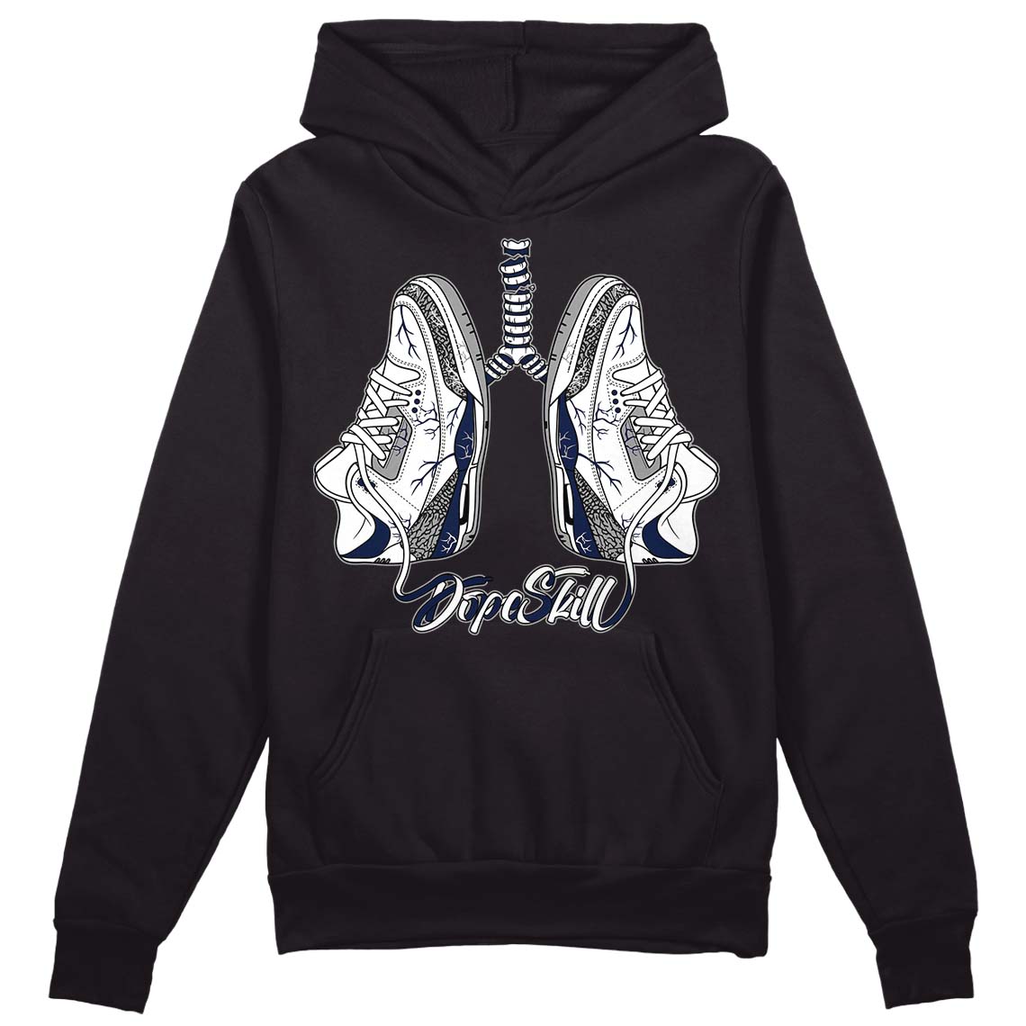 Midnight Navy 3s superstreetwear Hoodie Sweatshirt Breathe Graphic