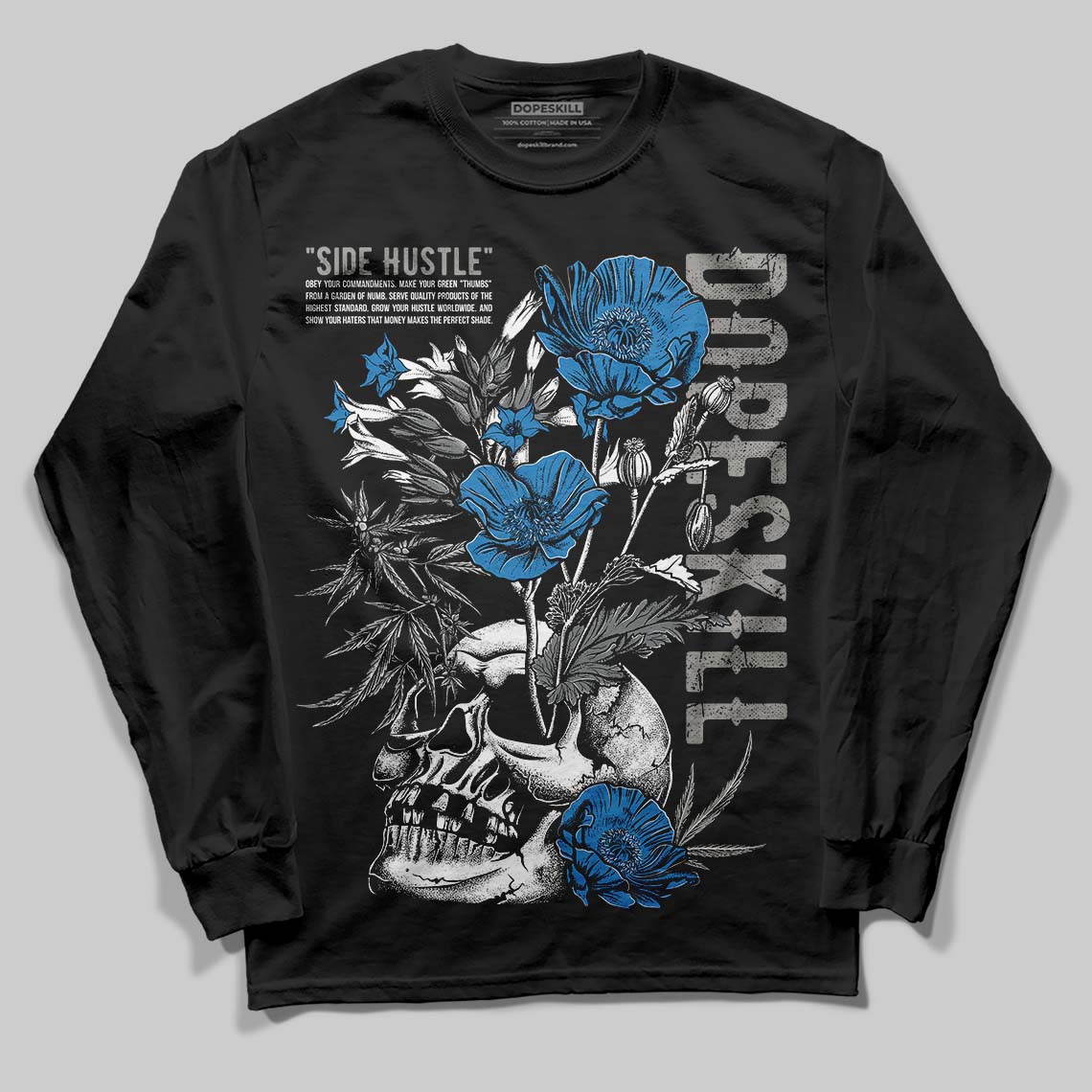Cool Grey 9s superstreetwear Long Sleeve T-Shirt Side Hustle Graphic