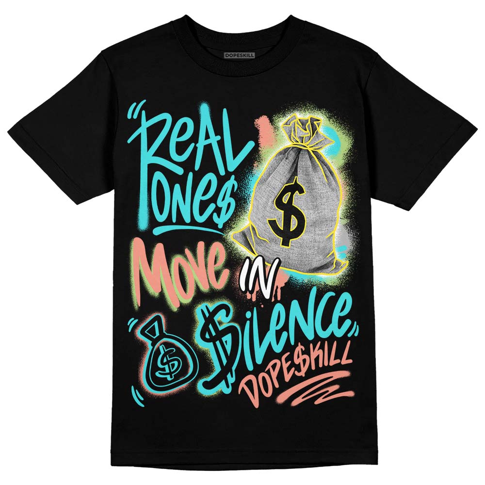 Cyan Burst 9060 superstreetwear T-Shirt Real Ones Move In Silence Graphic