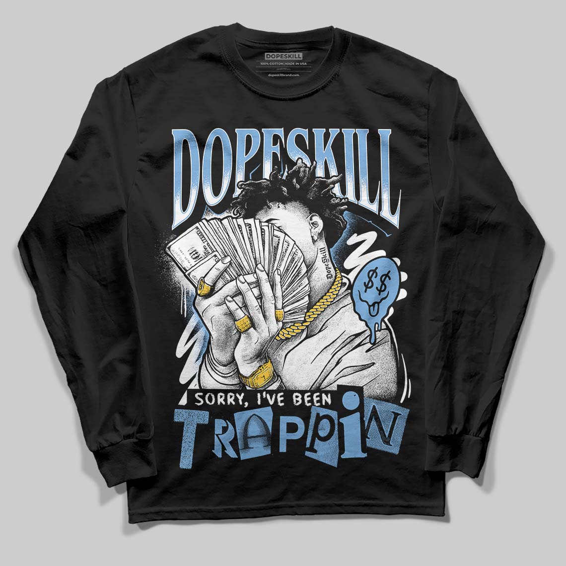 Melo 12s superstreetwear Long Sleeve T-Shirt Sorry I've Been Trappin Graphic