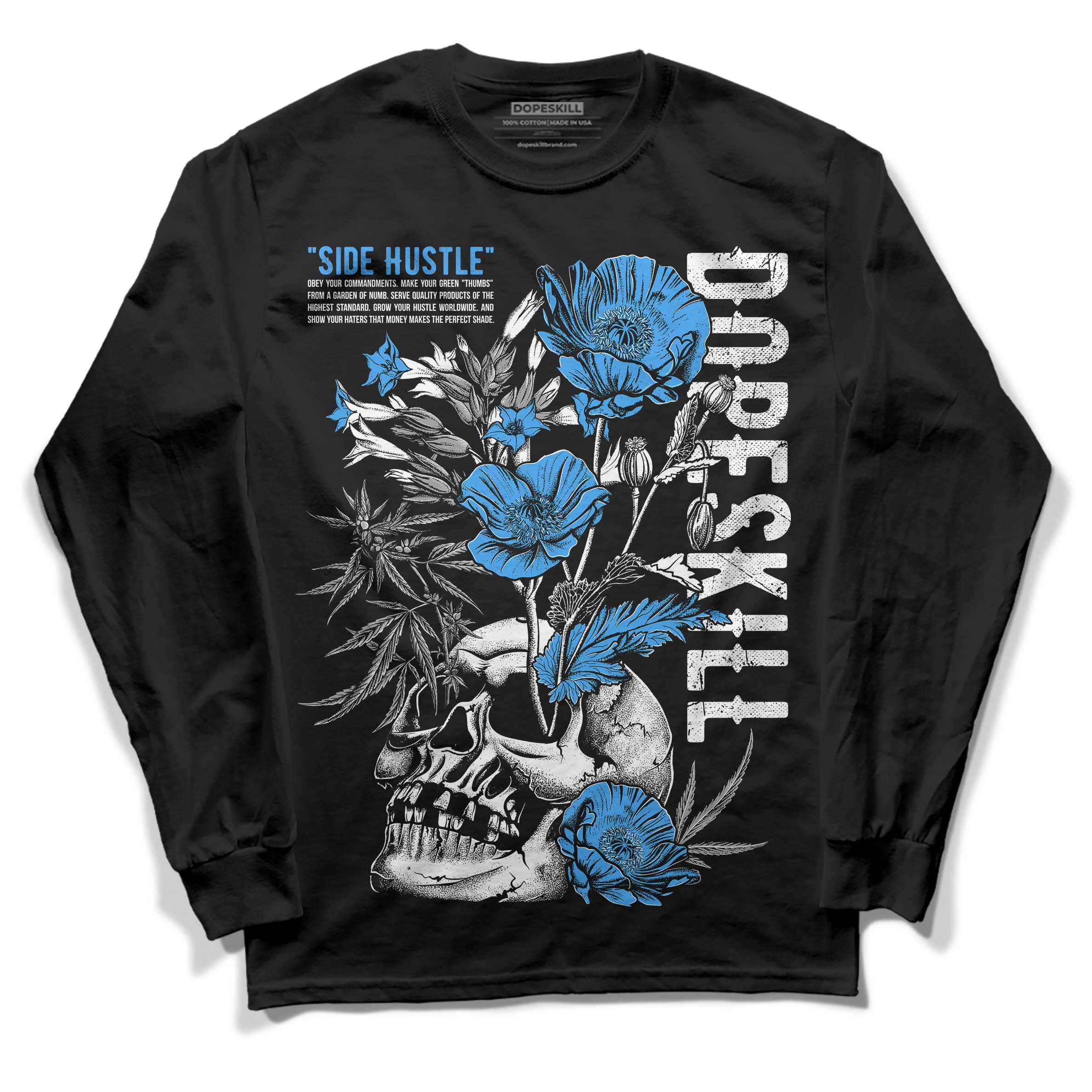 Midnight Navy 3s superstreetwear Long Sleeve T-Shirt Side Hustle Graphic
