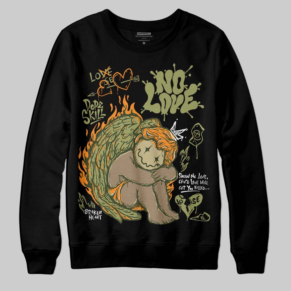 Olive Collection superstreetwear Sweatshirt No Love Graphic