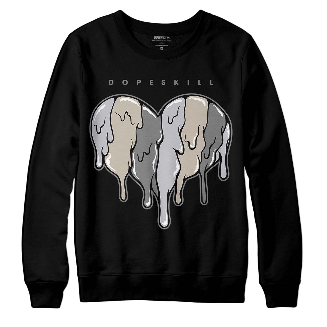 Grey Collection superstreetwear Sweatshirt Slime Drip Heart Graphic