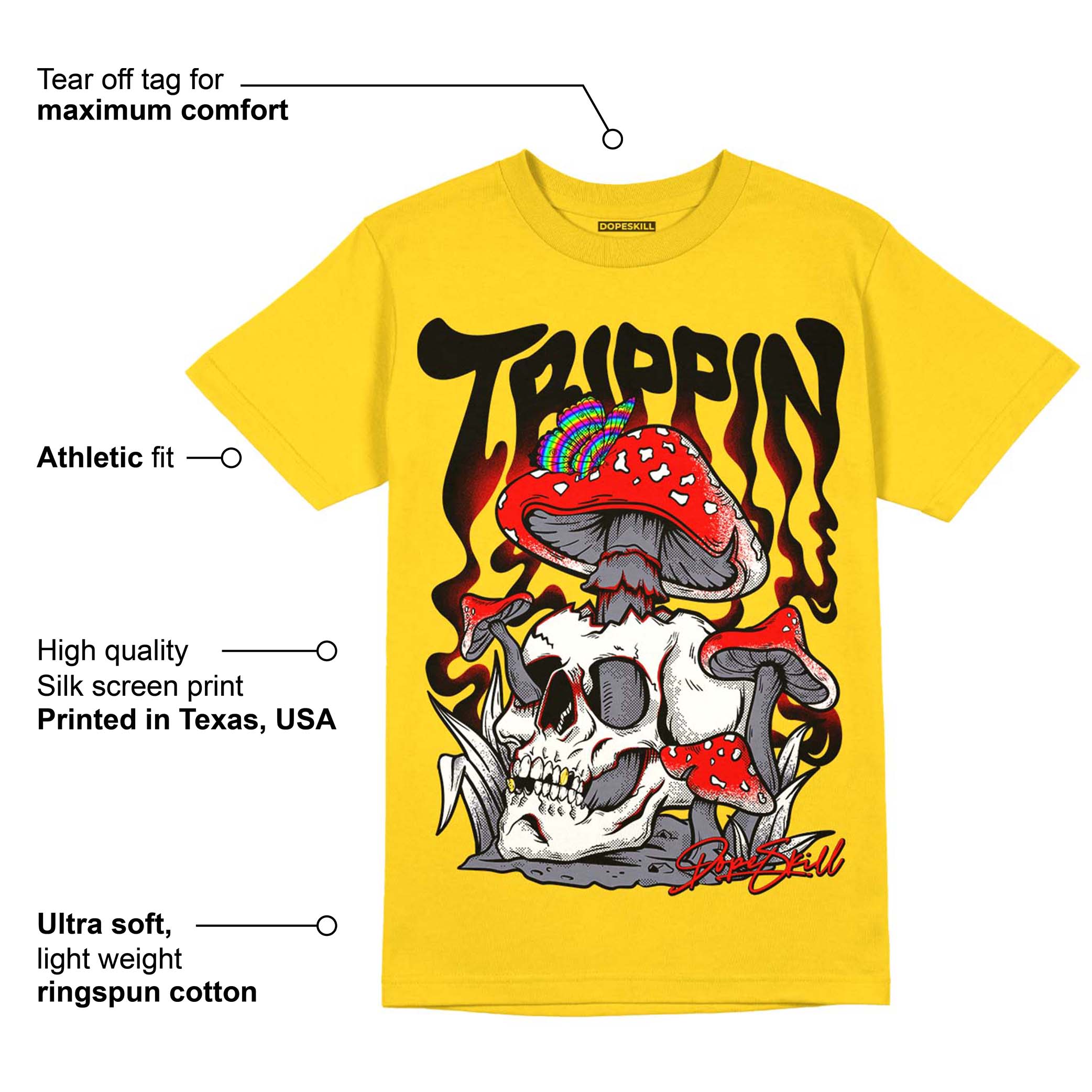 Lightning 4s superstreetwear Tour Yellow T-shirt Trippin Graphic