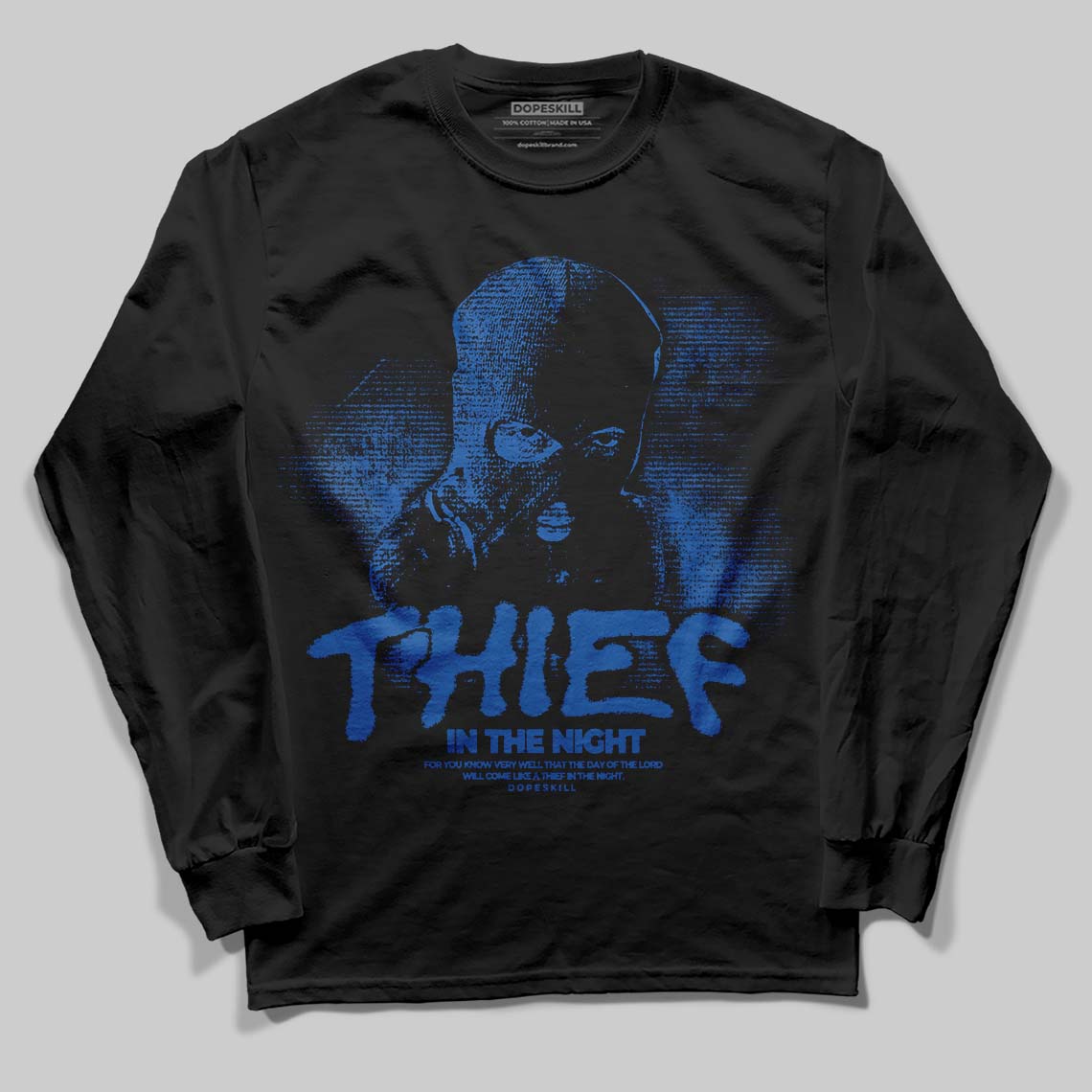 Royal Blue Collection superstreetwear Long Sleeve T-Shirt Thief In The Night Graphic