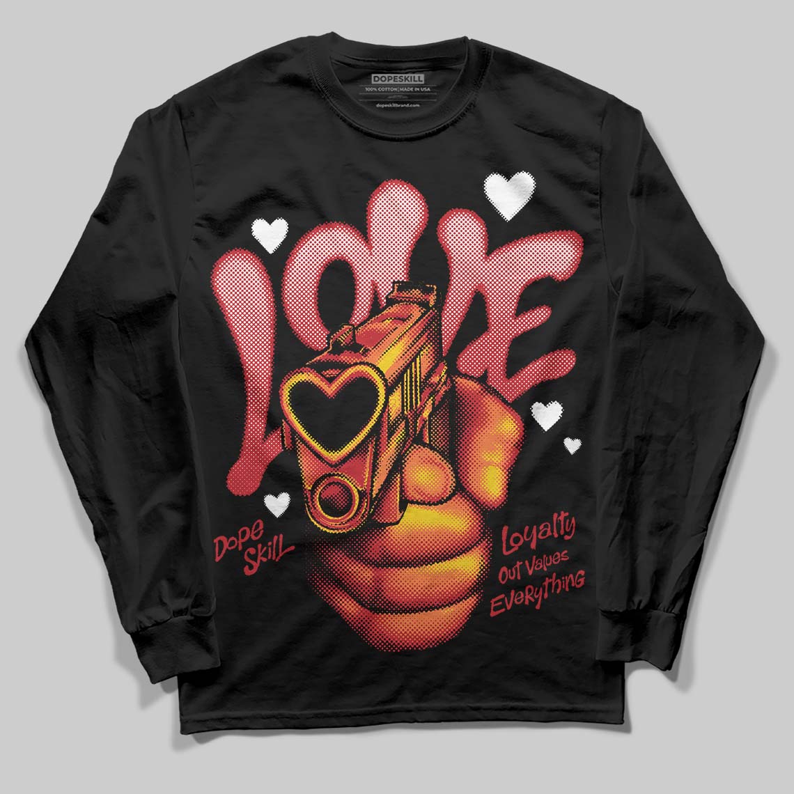 Bred 11s superstreetwear Long Sleeve T-Shirt Love Shot Graphic