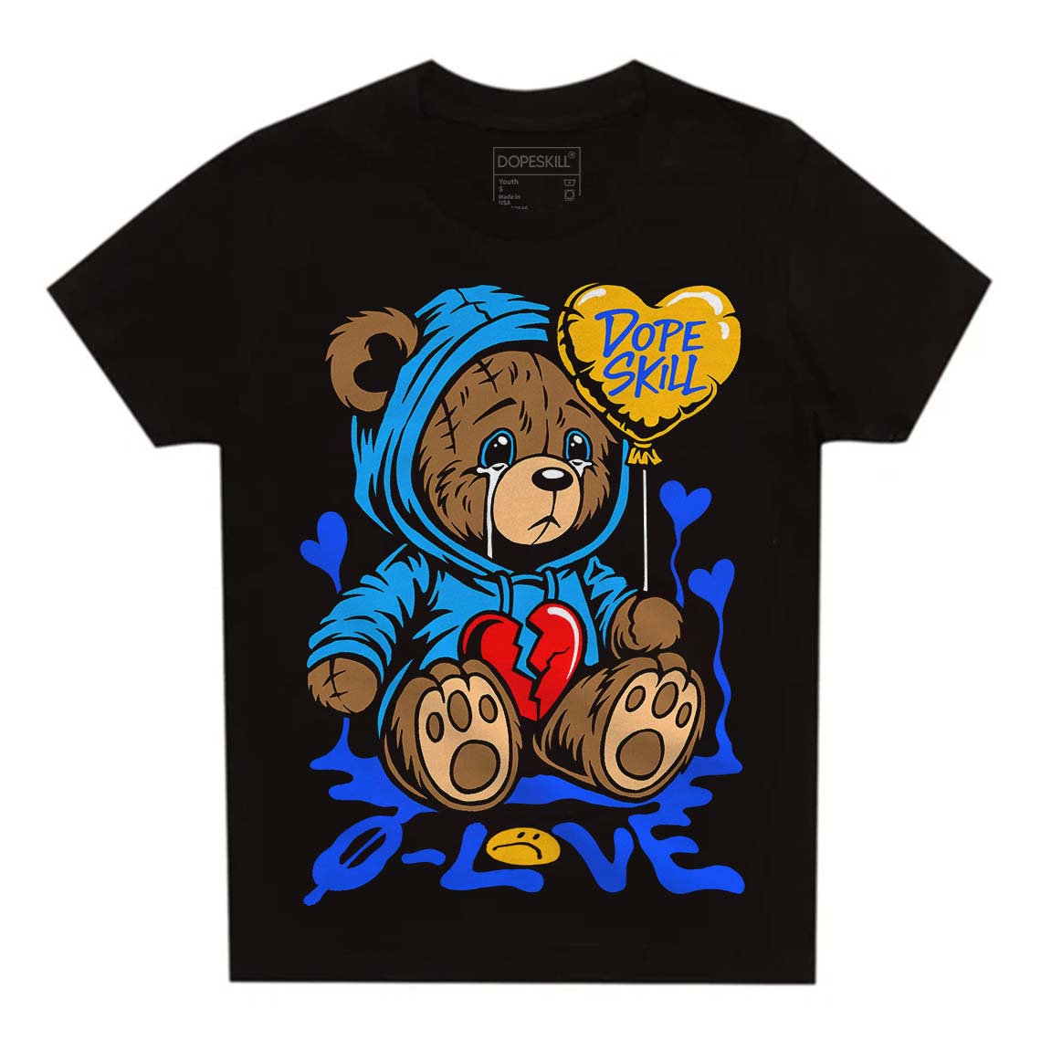 Royal Blue Collection superstreetwear Toddler Kids T-shirt Broken Bear Graphic