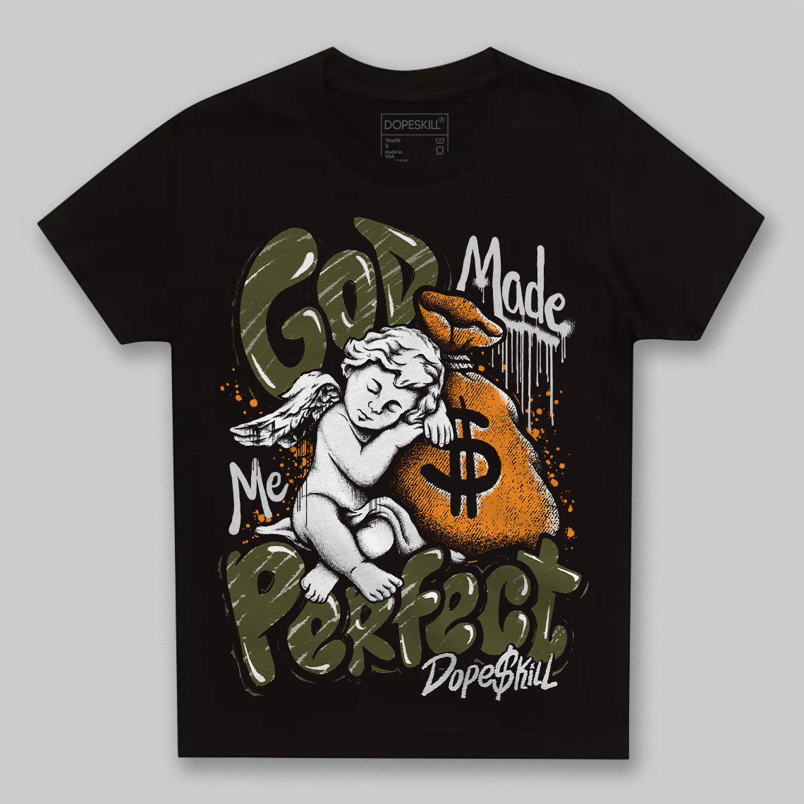 Olive 5s superstreetwear Toddler Kids T-shirt God Made Me Perfect Graphic