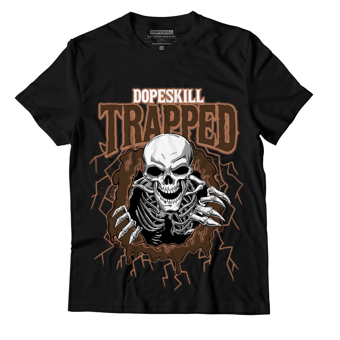 AJ 1 Mid Dark Chocolate superstreetwear T-Shirt Trapped Halloween Graphic