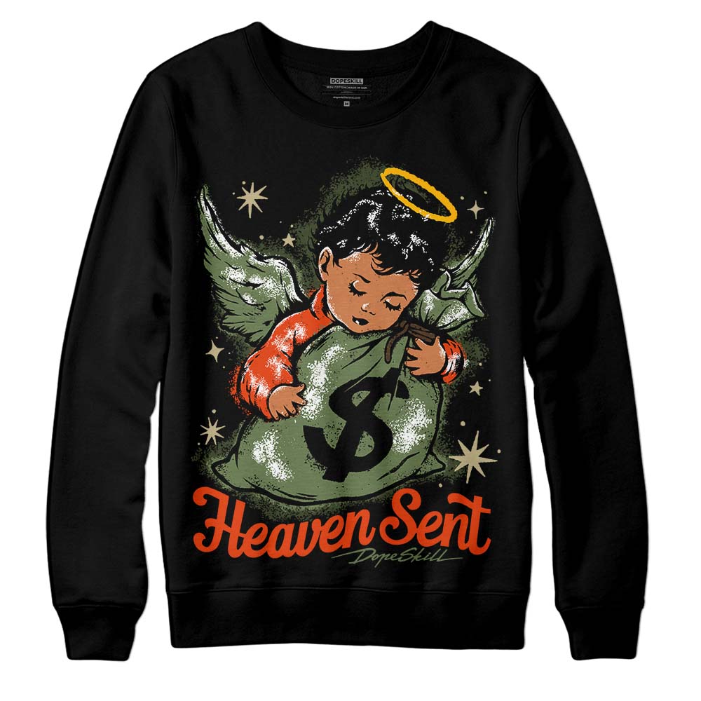Olive Collection superstreetwear Sweatshirt Heaven Sent Graphic
