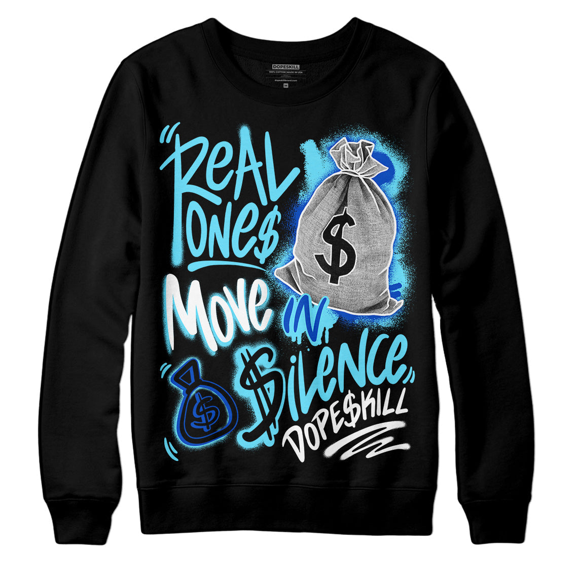 SB Dunk Argon superstreetwear Sweatshirt Real Ones Move In Silence Graphic
