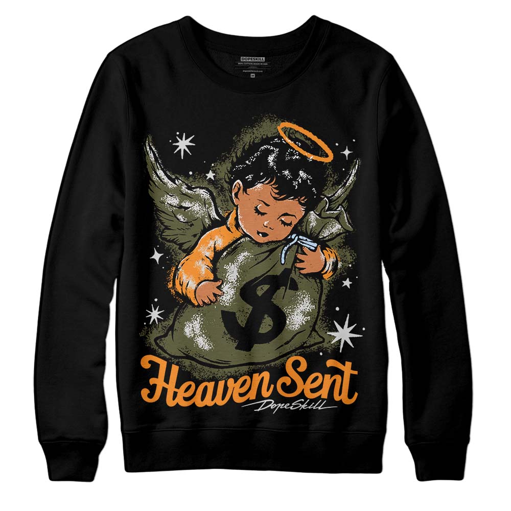 Olive 5s superstreetwear Sweatshirt Heaven Sent Graphic