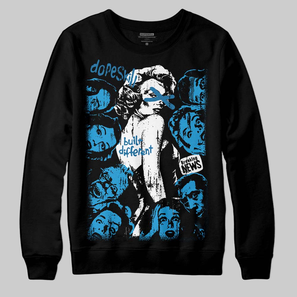 Military Blue 4s superstreetwear Sweatshirt Built Different Graphic