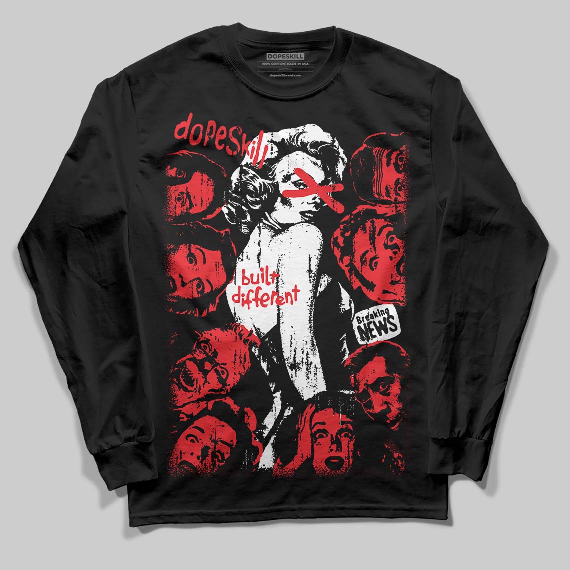 Cherry 11s superstreetwear Long Sleeve T-Shirt Built Different Graphic