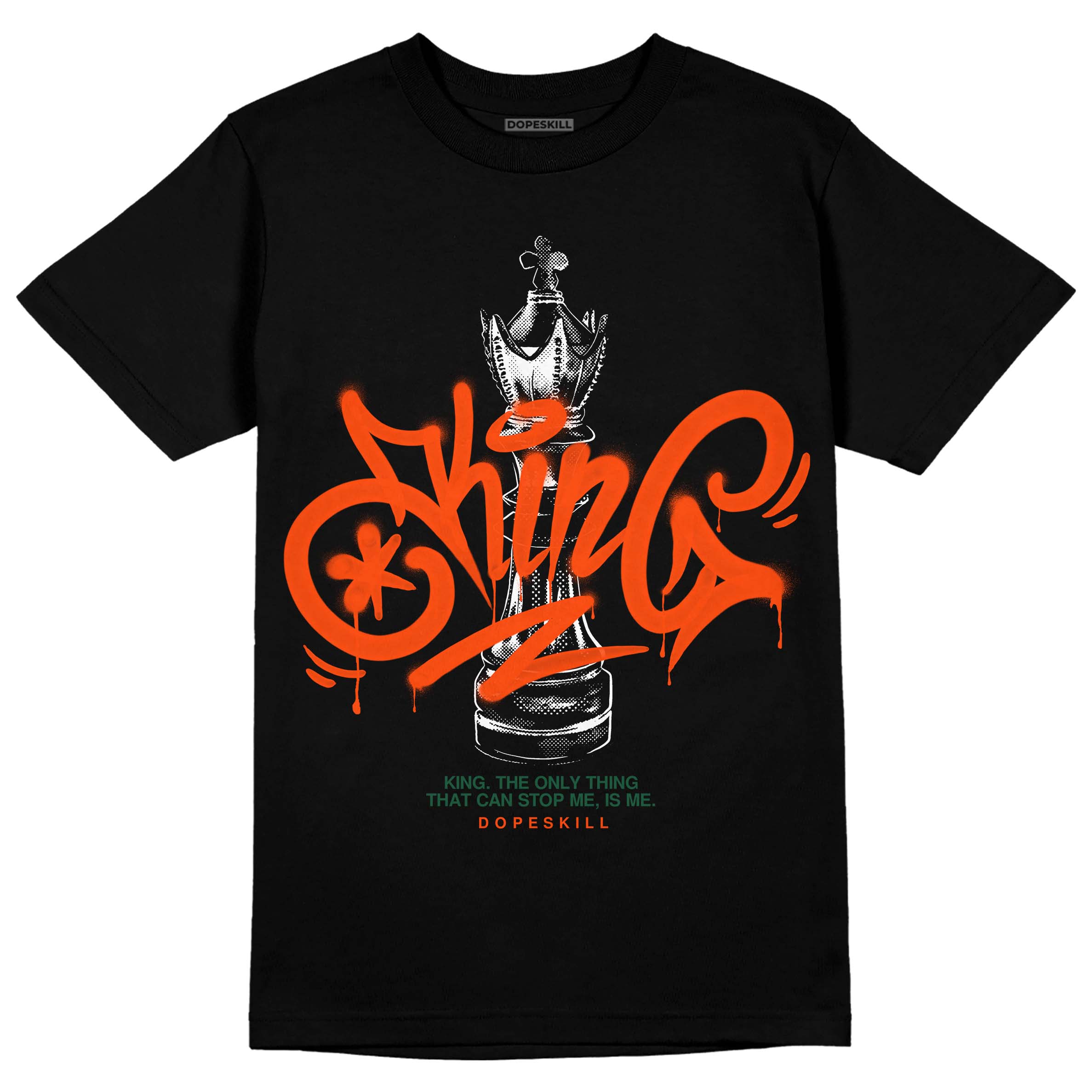 Dunk Low Team Dark Green Orange superstreetwear T-Shirt King Chess Graphic