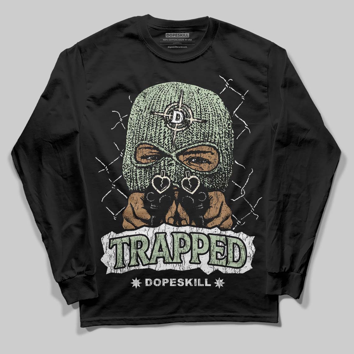 Seafoam 4s 2025 superstreetwear Long Sleeve T-Shirt New Trapped Graphic