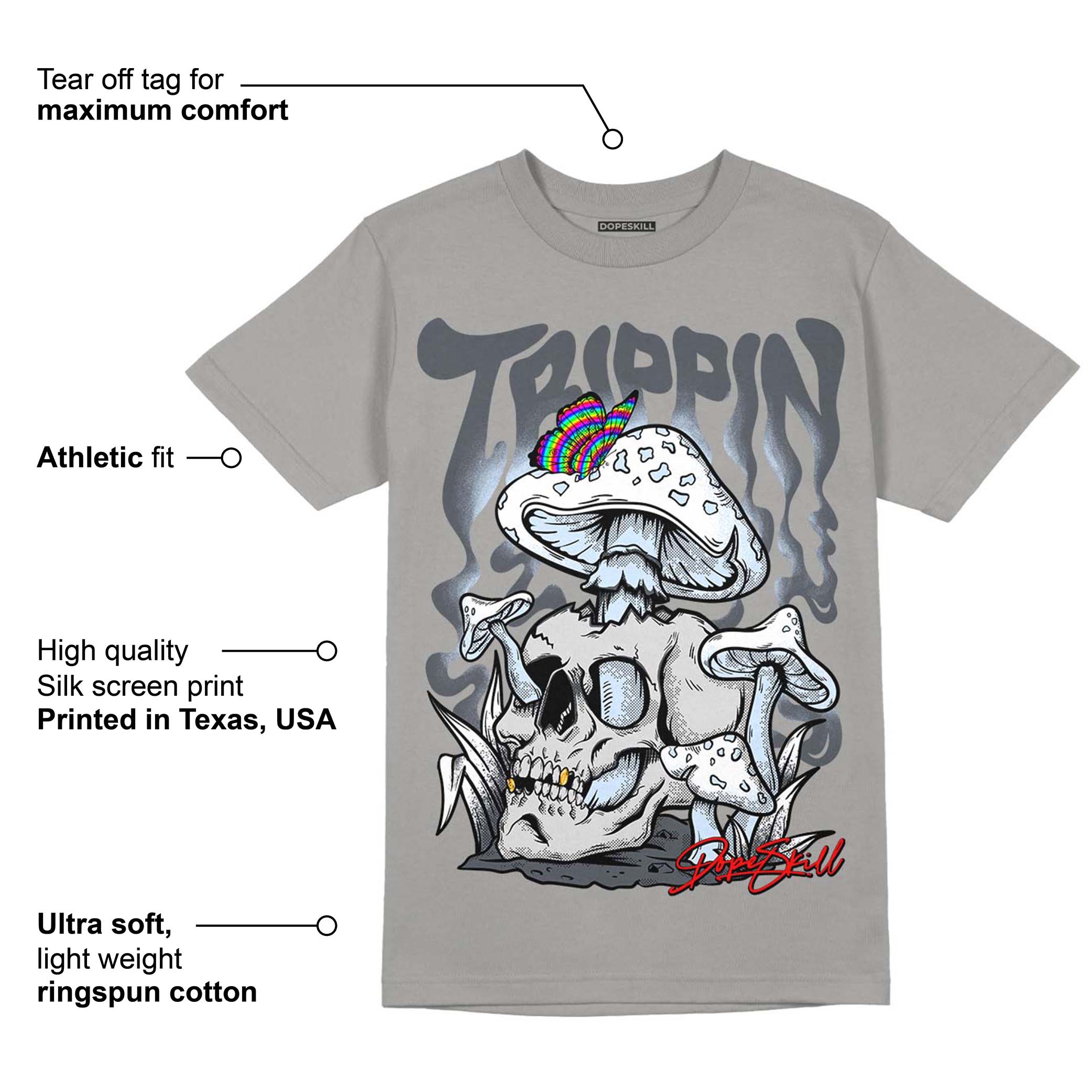 Cool Grey 11s superstreetwear Grey T-shirt Trippin Graphic