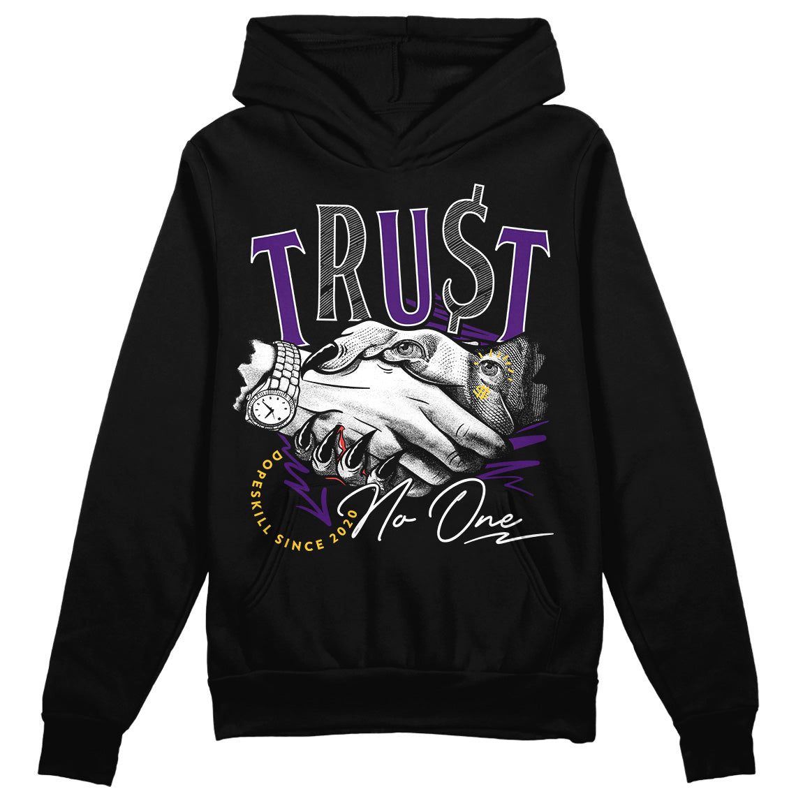 Field Purple 12s superstreetwear Hoodie Sweatshirt Trust No One Graphic