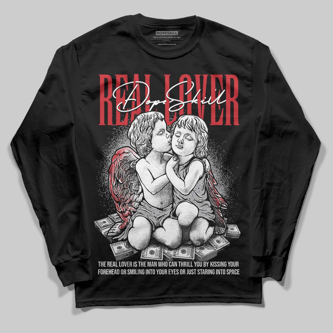 White Cement 4s superstreetwear Long Sleeve T-Shirt Real Lover Graphic