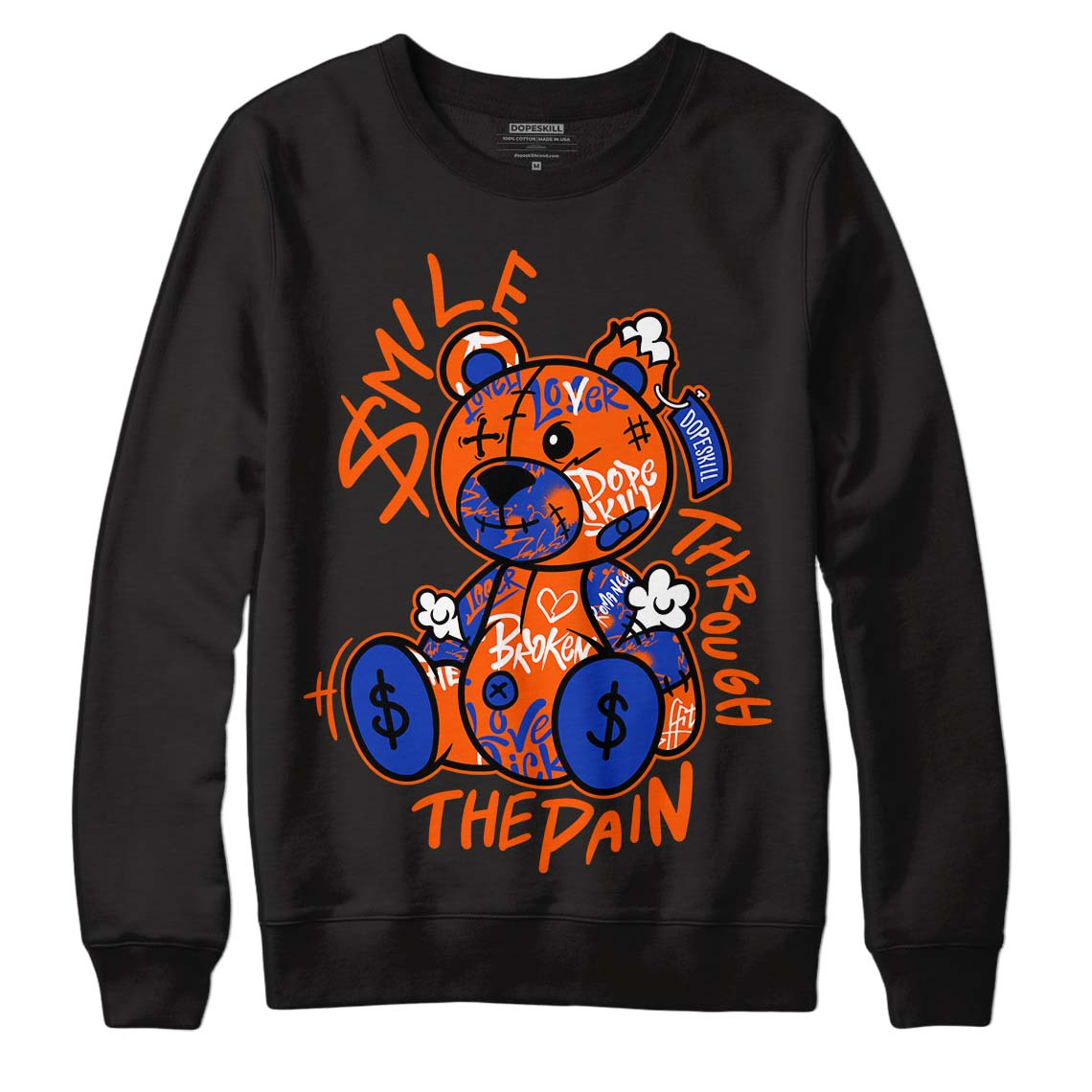 Dunk Low Futura Orange Blaze superstreetwear Sweatshirt Smile Through The Pain Graphic