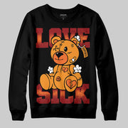 Orange Black White DopeSkill Sweatshirt Love Sick Graphic