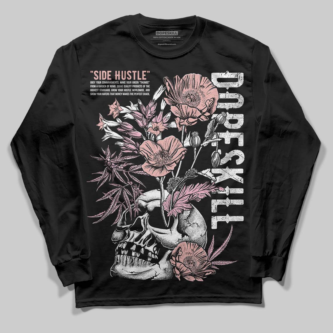 Rust Pink 1s 2025 superstreetwear Long Sleeve T-Shirt Side Hustle Graphic