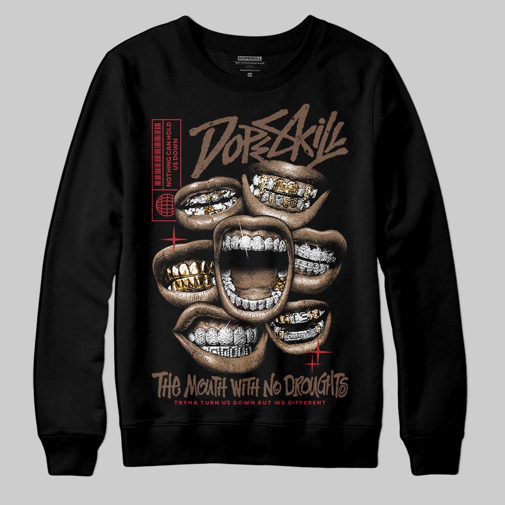 Olive 9s superstreetwear Sweatshirt The Mouth With No Droughts Graphic