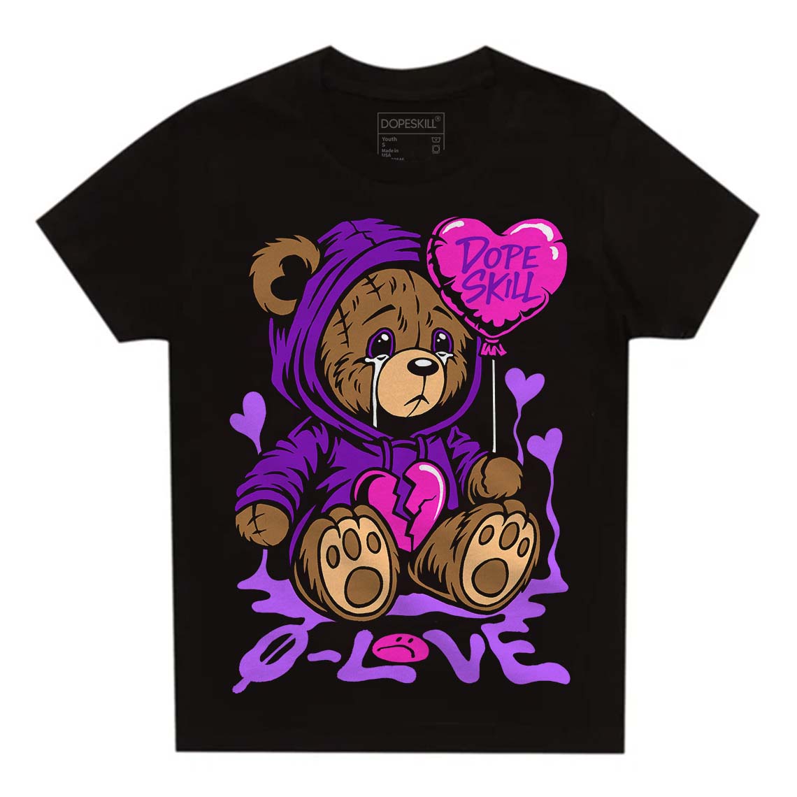PURPLE Collection superstreetwear Toddler Kids T-shirt Broken Bear Graphic