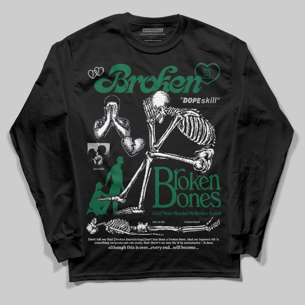 GT-2160 Shamrock Green superstreetwear Long Sleeve T-Shirt Broken Bones Graphic