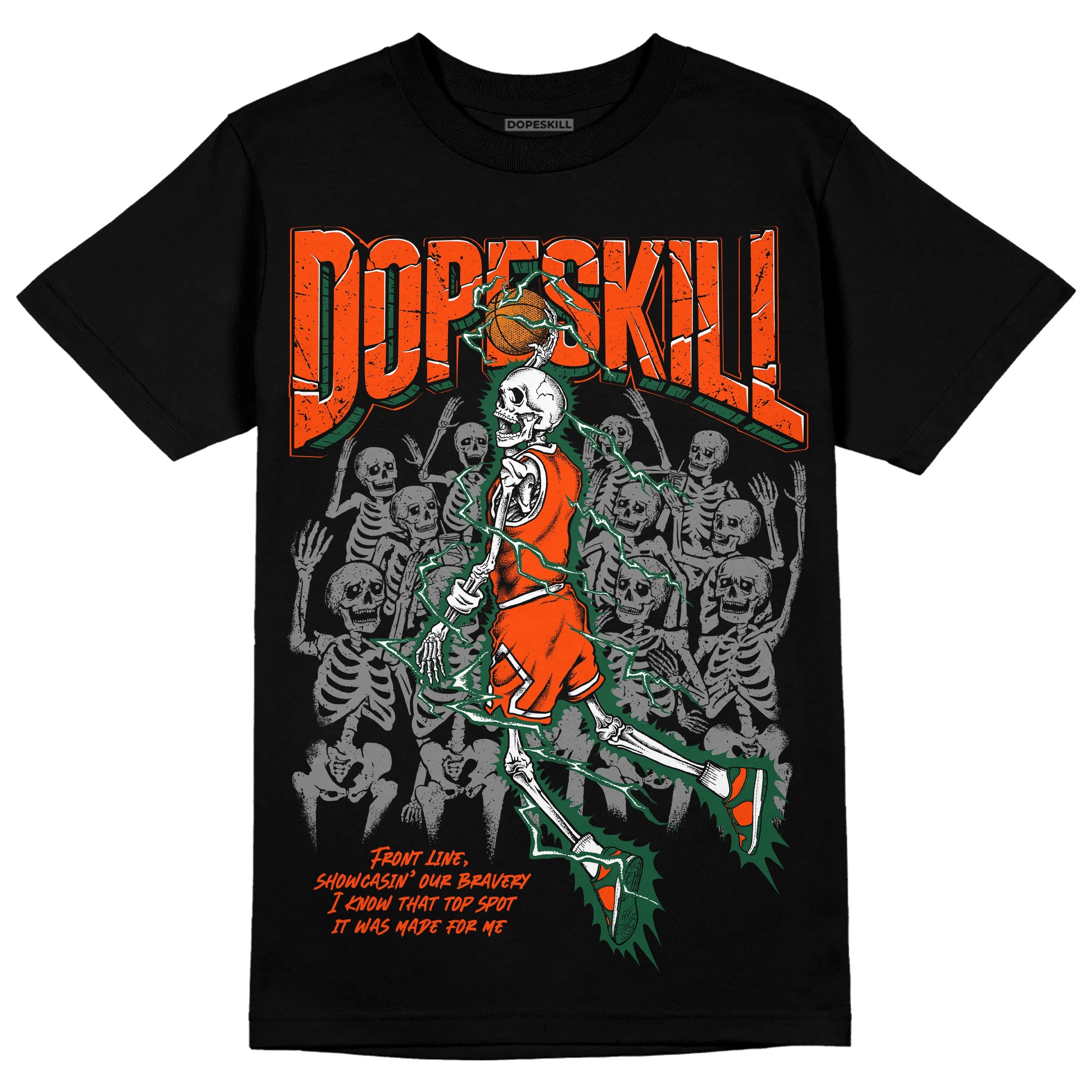 Dunk Low Team Dark Green Orange superstreetwear T-Shirt Thunder Dunk Graphic