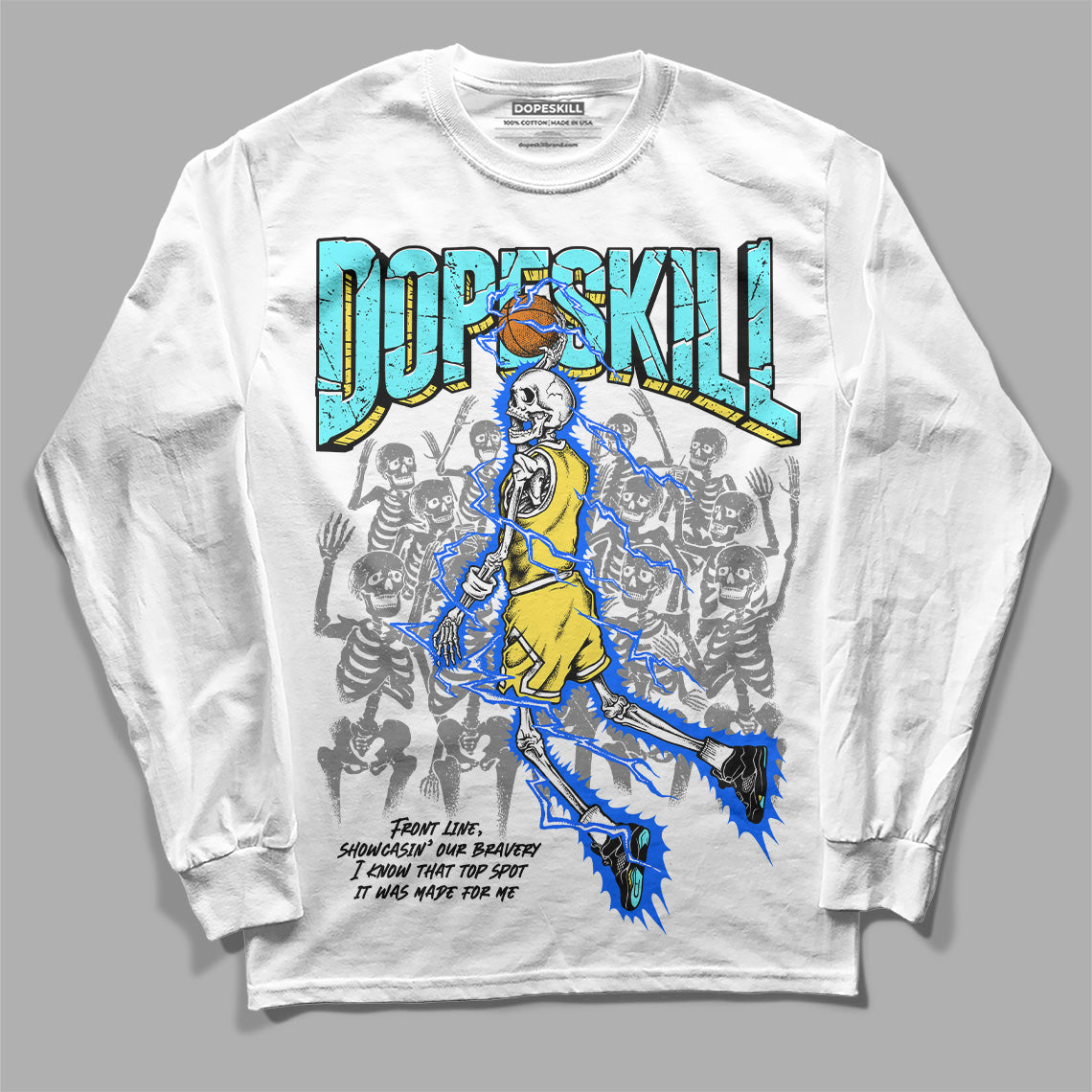 Aqua 5s superstreetwear Long Sleeve T-Shirt Thunder Dunk Graphic